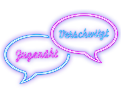 verschwitzt und zugenaeht logo